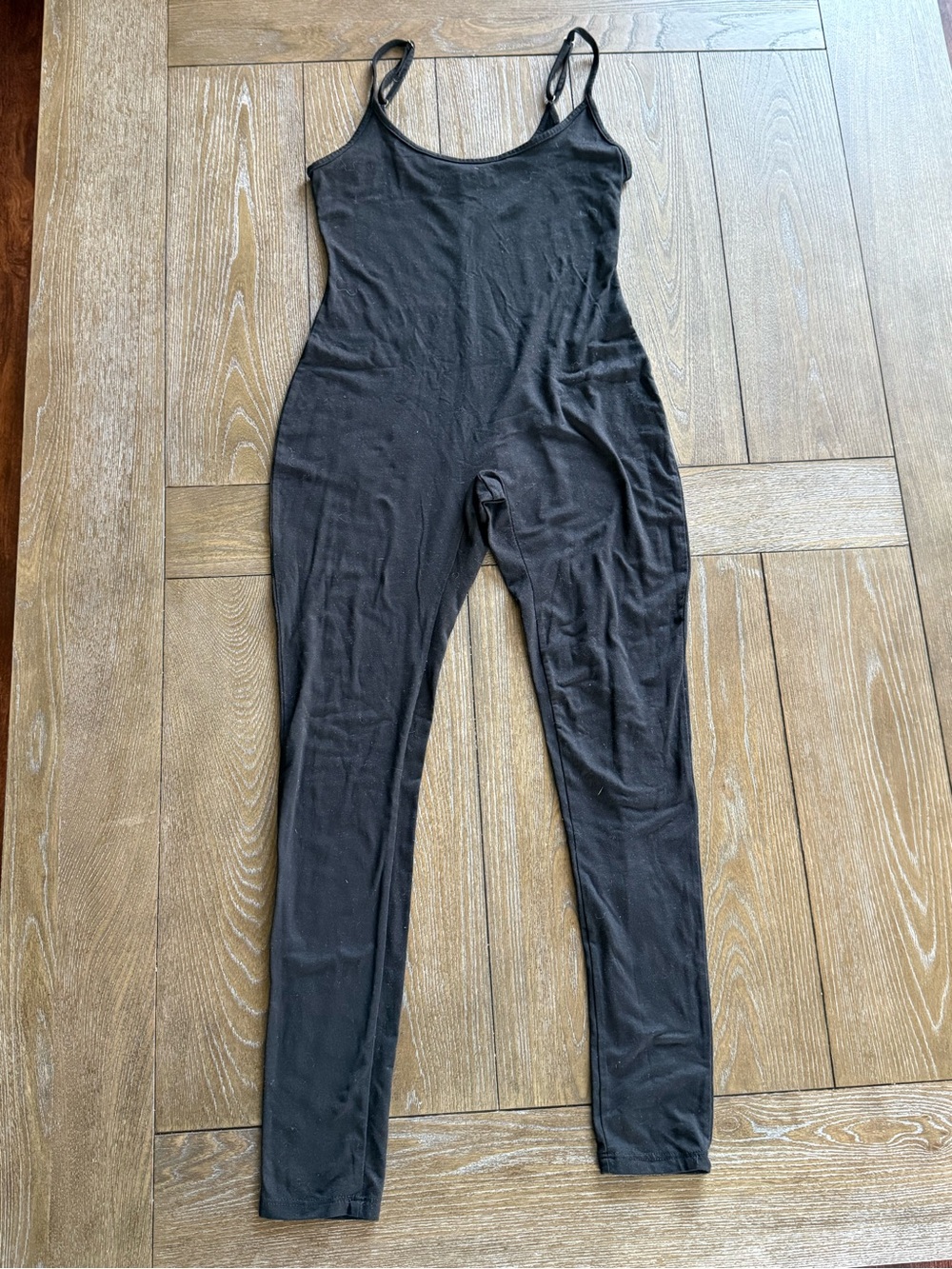 Classic Black Slim-Strap Jumpsuit